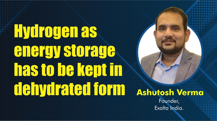 Hydrogen as energy storage has to be kept  in dehydrated form
