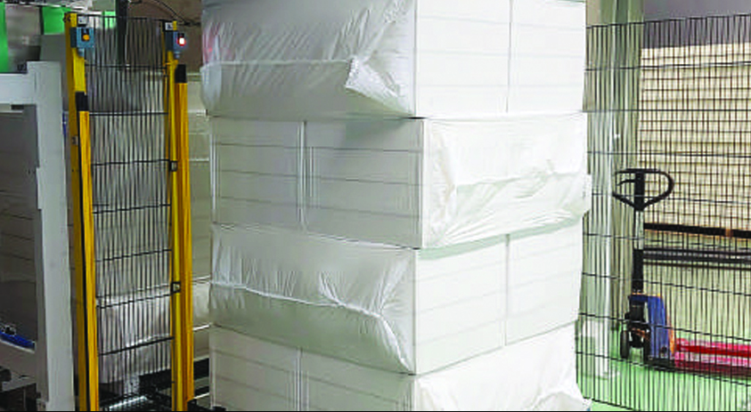 A new packaging line for insulation panels 